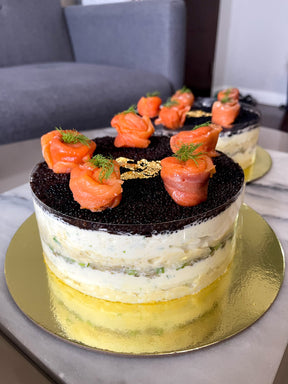 Smoked Salmon Caviar Cake