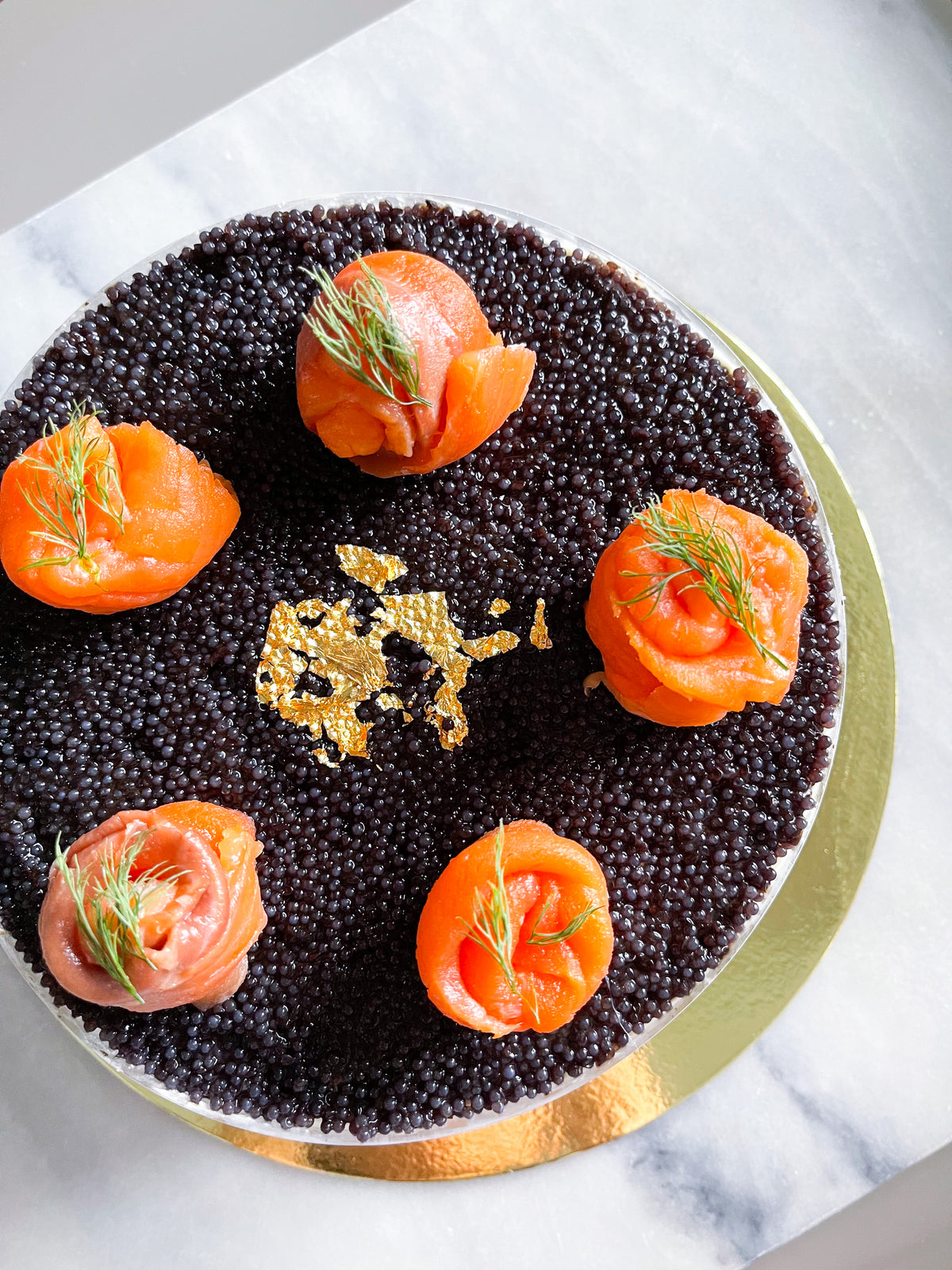 Smoked Salmon Caviar Cake