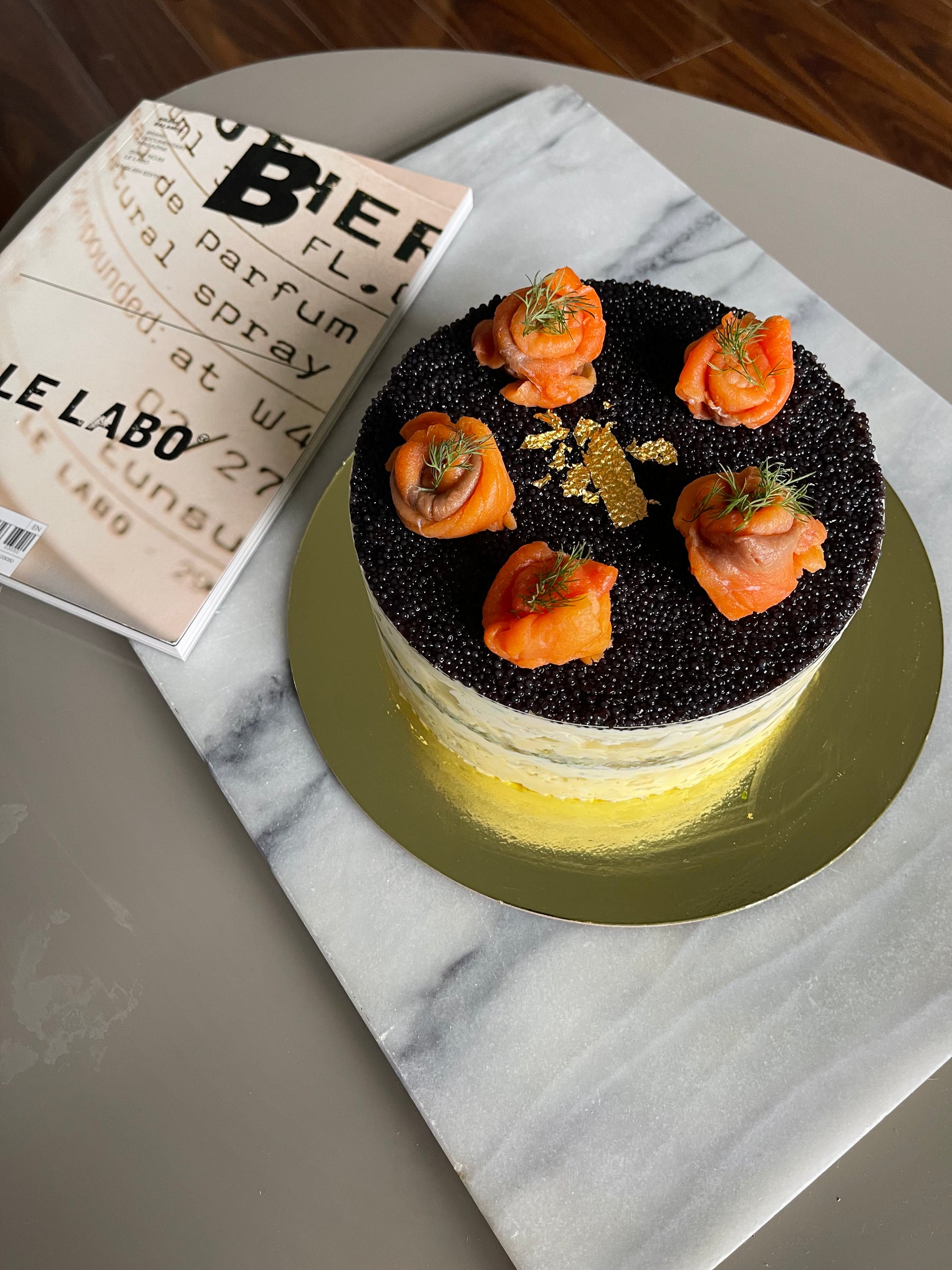 Smoked Salmon Caviar Cake